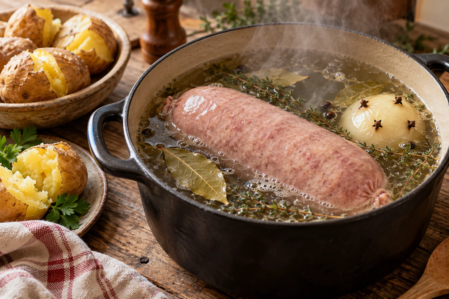 Le temps de cuisson d&rsquo;un saucisson à cuire, selon le poids